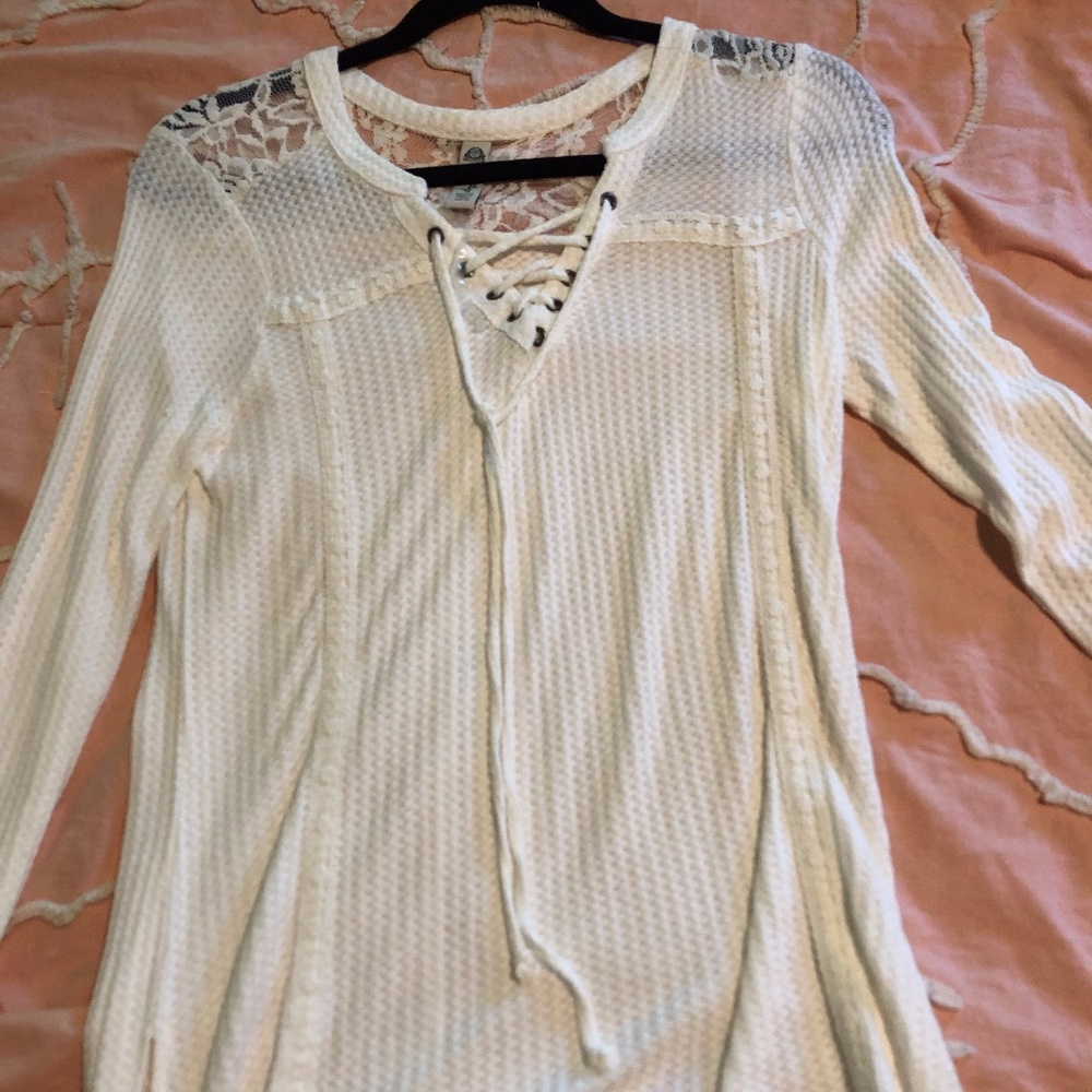 Lace Up Sweater